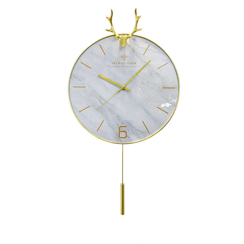 Antler Solid Wood Wall Clock