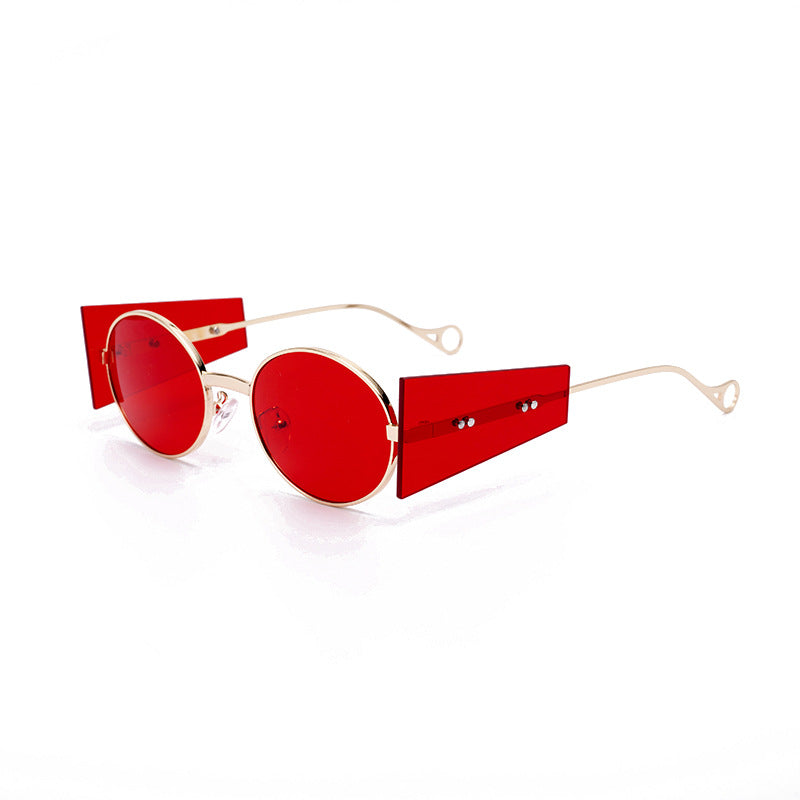 New Mens And Womens Fashion Trend Sunglasses Punk Steam Round Sunglasses Saor Style