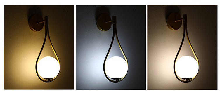 Nordic Bedroom Bedside Led Wall Lamp Golden Personality Home Lighting GND Products