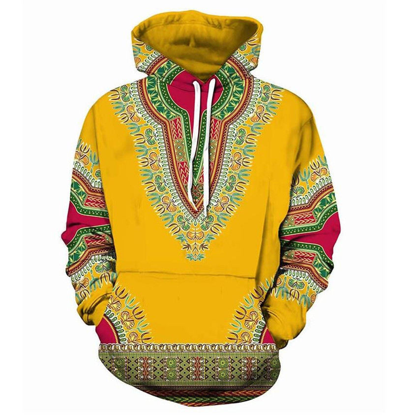 Men Hoodies Sweatshirts African folk-custom 3D Print Colourful