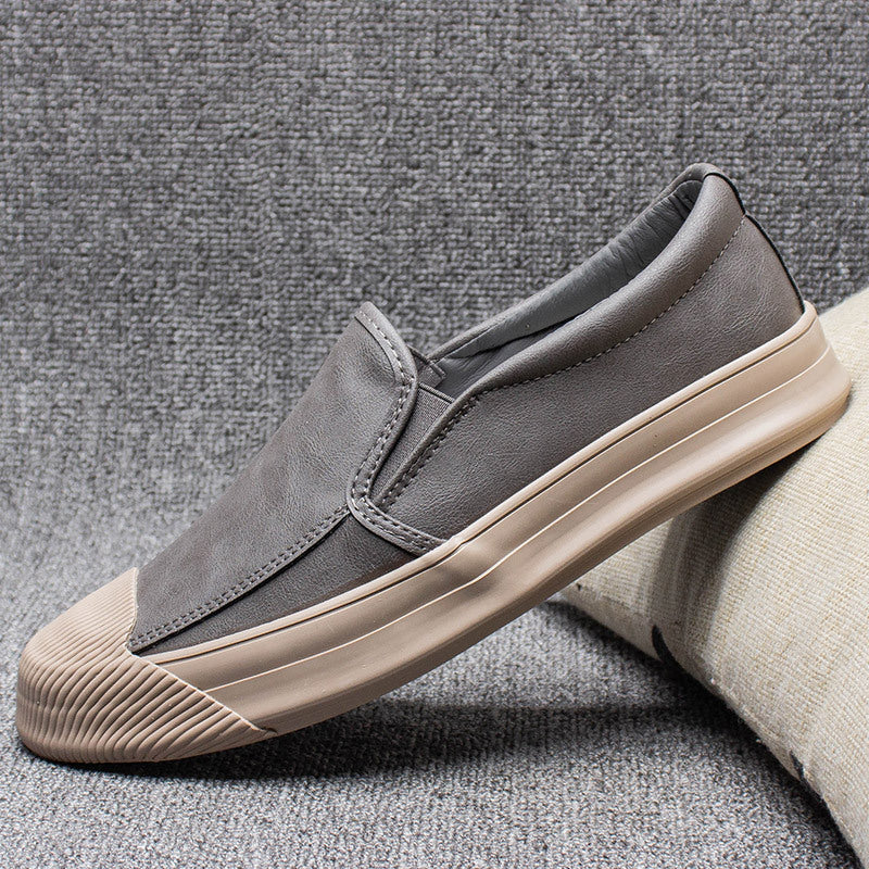 Mens Casual Leather Rubber Shoes Saor Style