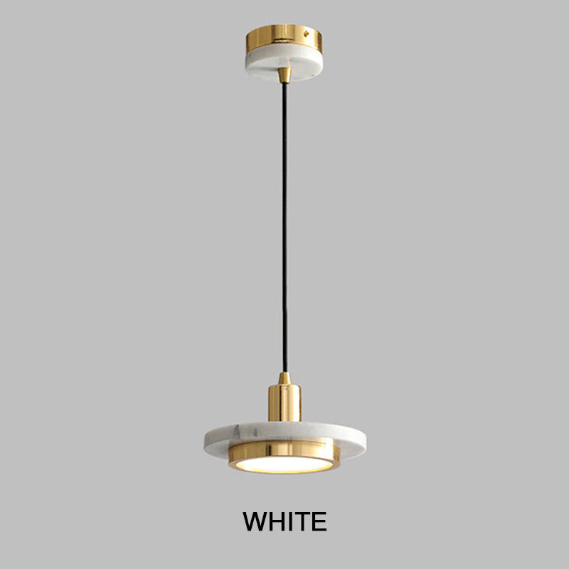 Round Saucer Marble Minimalist Chandelier