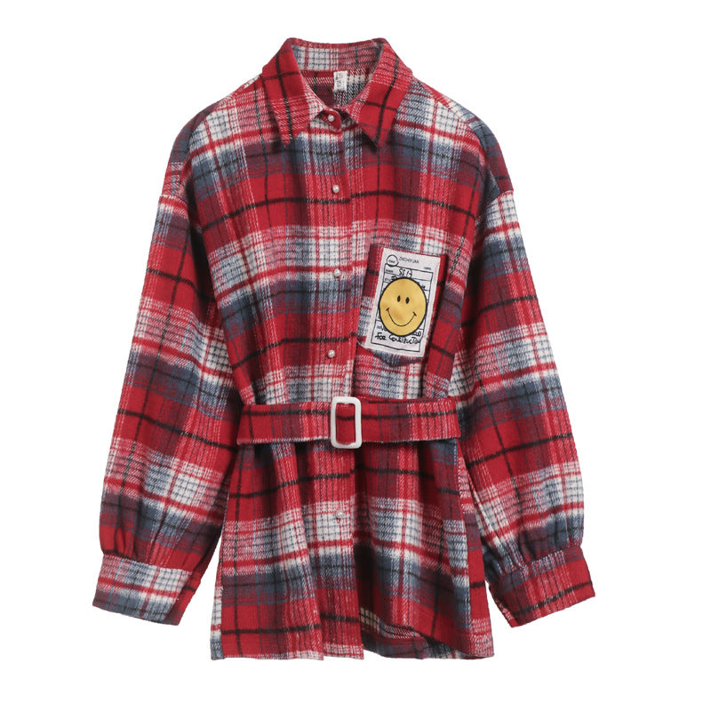 Tie two thick plaid shirts Saor Style