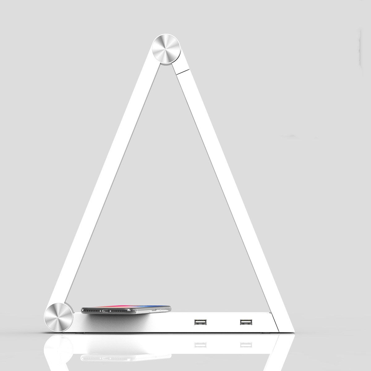 LED Triangle Table Lamp Wireless Charging Led Desk Lamps Rechargeable Table Lamps Smart Home Desk Art Light EU US UK Standard GND Products