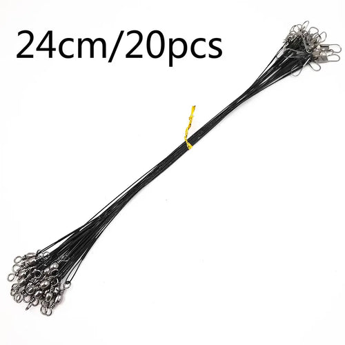 OUTKIT 20PCS/lot Fishing Lure Trace Rope Wire Leader Line Swivel AliExpress