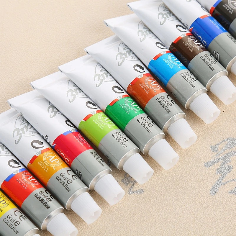A 12 Colors 6ml Gouache Paint Set Beginners DIY Art Supplies GND Products