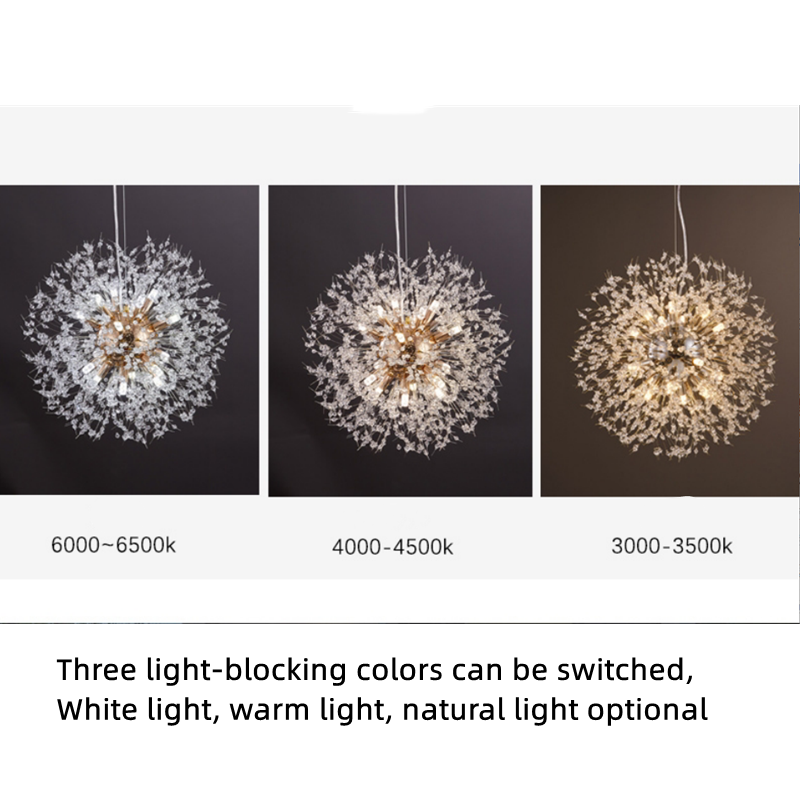 Dandelion Crystal Chandelier Restaurant Bedroom Clothing Shop Lighting GND Products