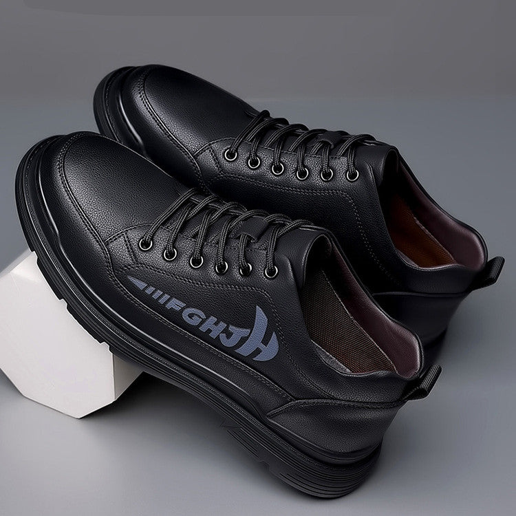 Mens Leather Shoes Leather Breathable Business Soft Sole Saor Style