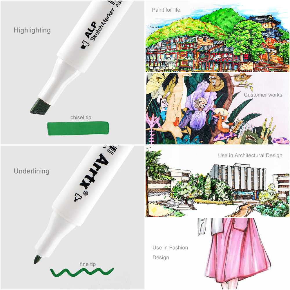 Arrtx 80 Colors Alcohol Art Marker Pen Set Permanent Markers GND Products