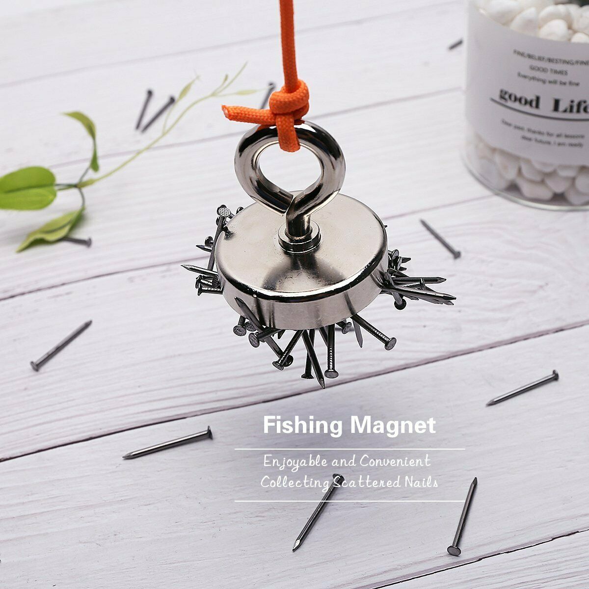 Fishing Magnet with Lifting Ring Magnetic Retrieving Lake Treasure Hunt Collects GND Products