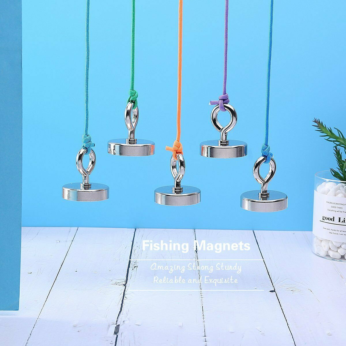 Fishing Magnet with Lifting Ring Magnetic Retrieving Lake Treasure Hunt Collects GND Products