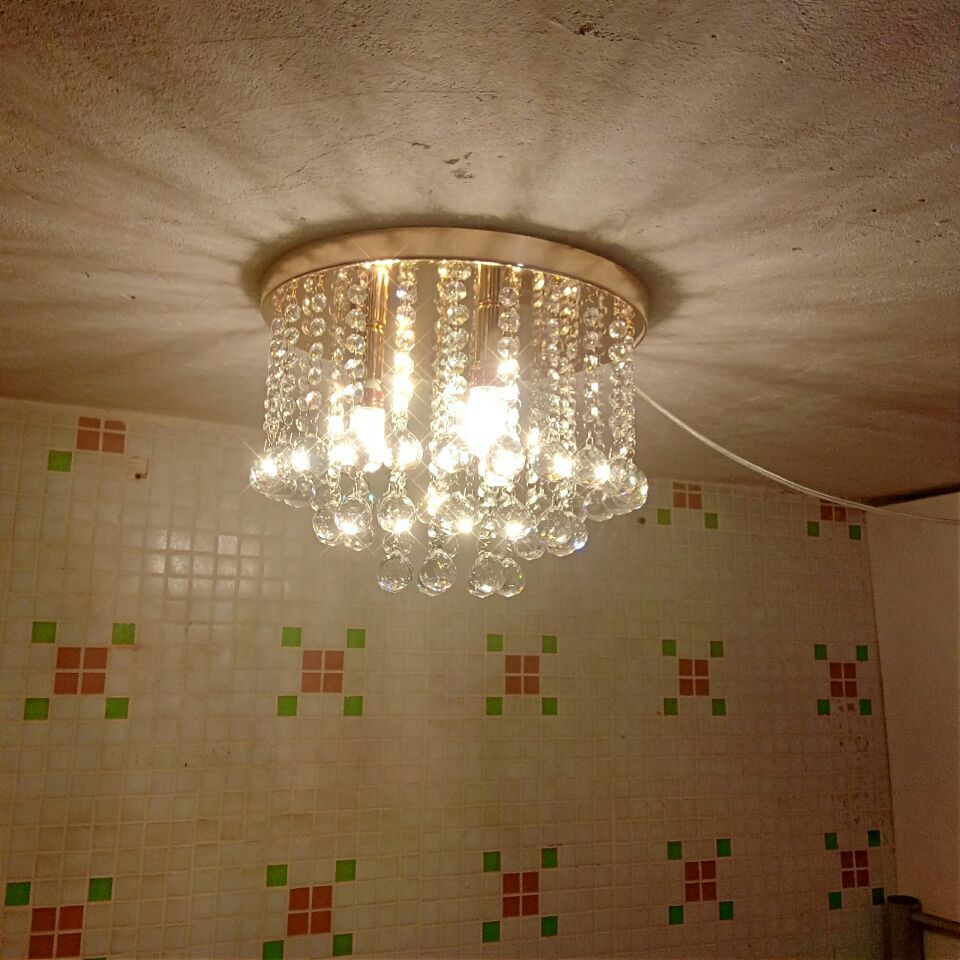 Round Crystal Aisle Entrance Corridor Ceiling Lighting GND Products