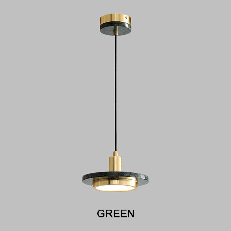 Round Saucer Marble Minimalist Chandelier