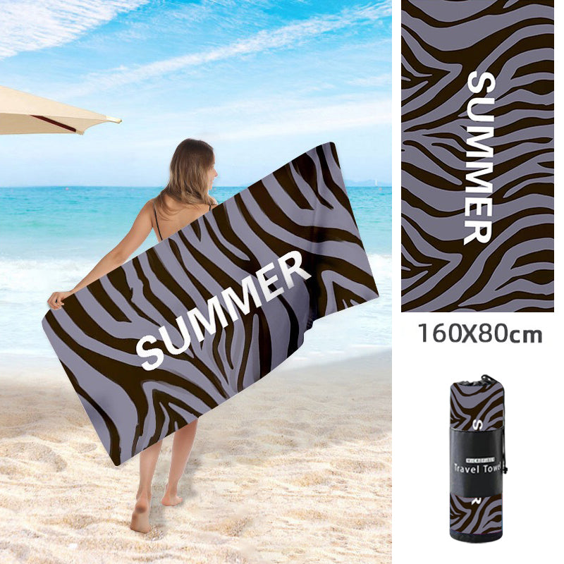 Double Sided Fleece Printed Beach Towel Microfiber Beach Towel Saor Style