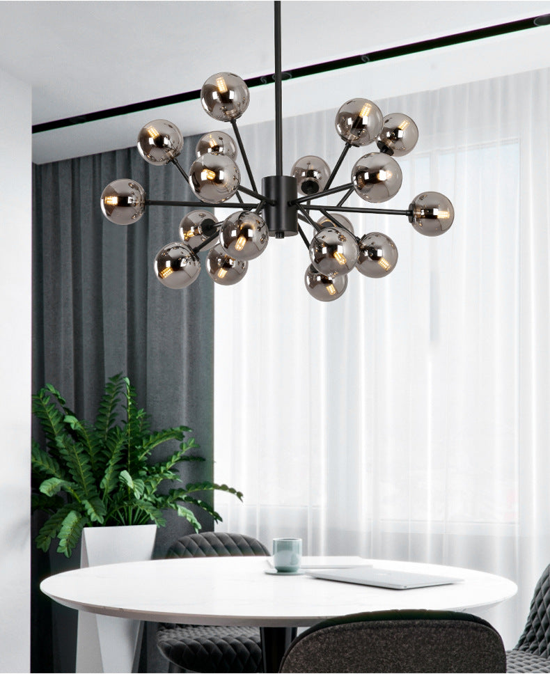 Study Bedroom Living Room Hotel LED Household Glass Chandelier GND Products
