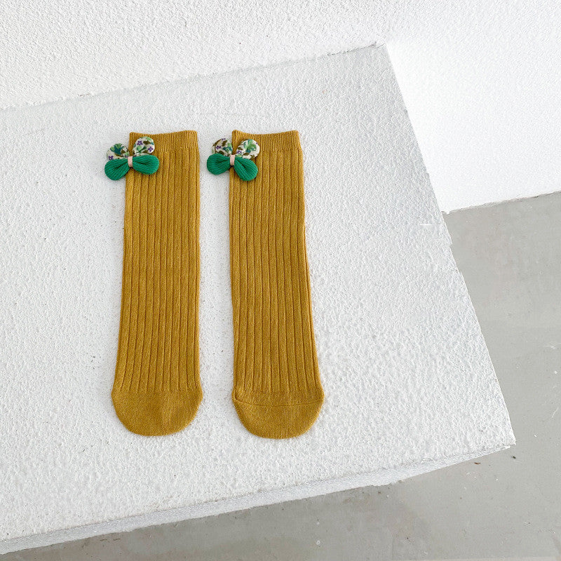 Children's Socks Bowknot Girls Straight Socks Saor Style