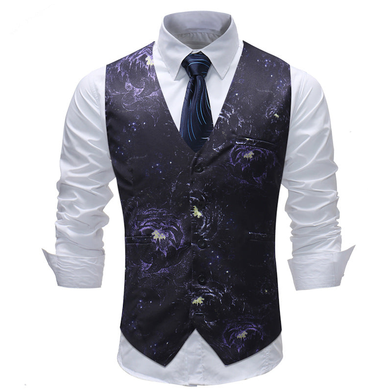Men's Casual Men's Suit Vest Formal Wear Wedding Saor Style