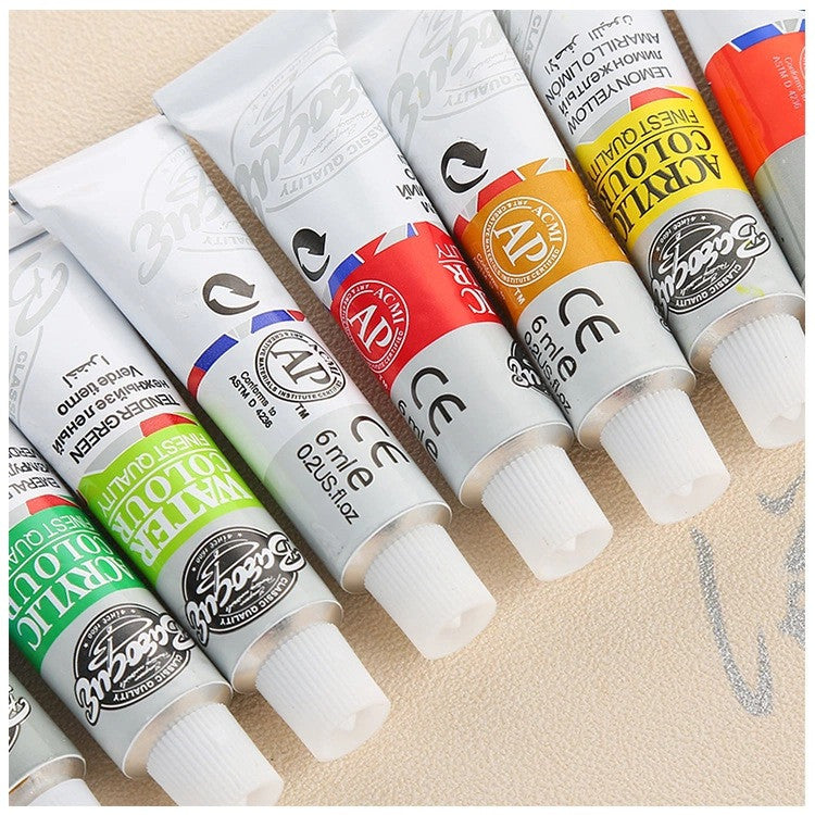 A 12 Colors 6ml Gouache Paint Set Beginners DIY Art Supplies GND Products