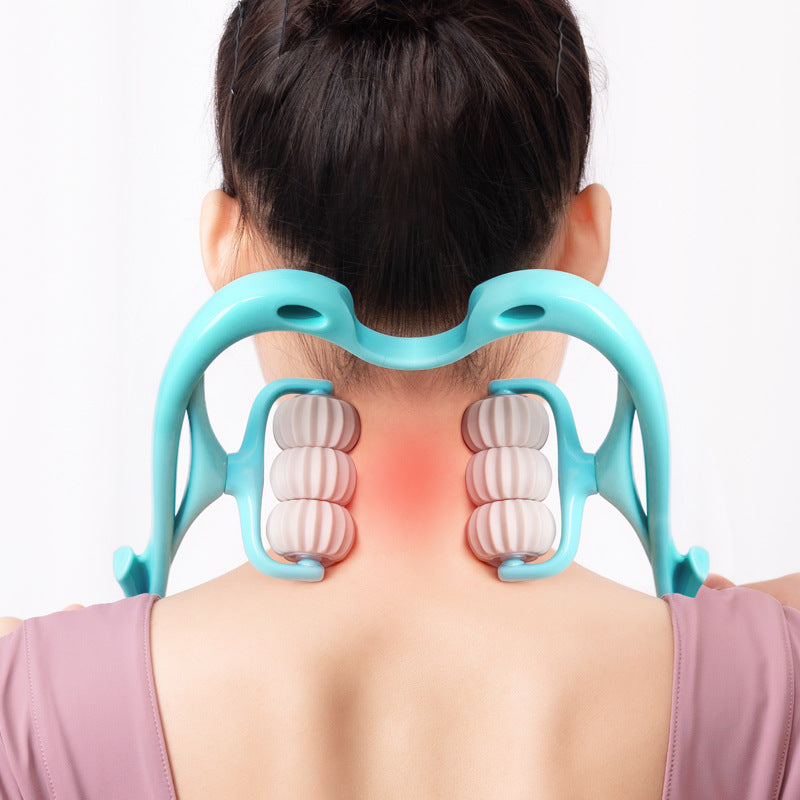 Multifunctional Manual Six-wheel Neck Massager Massage Relieve Roller Massage Tool GND Products