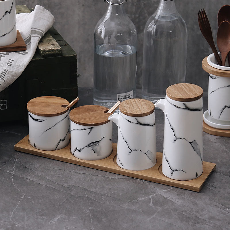 Marbled Ceramic Seasoning Spice Jar