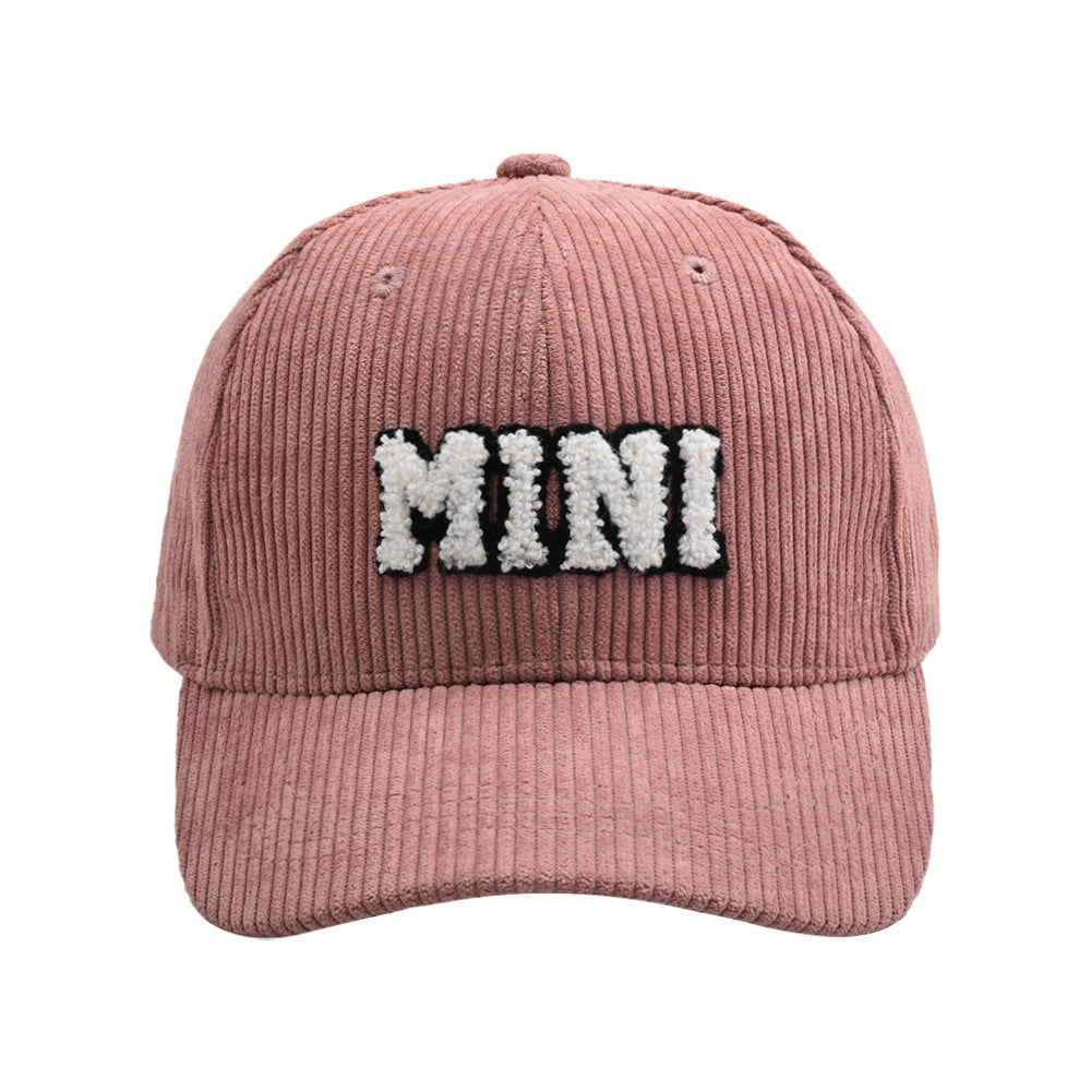 Letter MAMA Embroidered Corduroy Baseball Cap Cap Female Parent-child Style