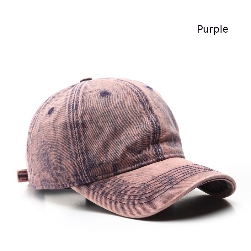 Washed Denim Solid Color Light Board Baseball Cap