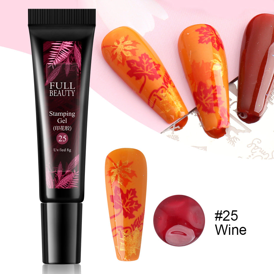 Nail Art Fluorescent Printing Glue, Nail Template Transfer Glue Hose Set GND Products