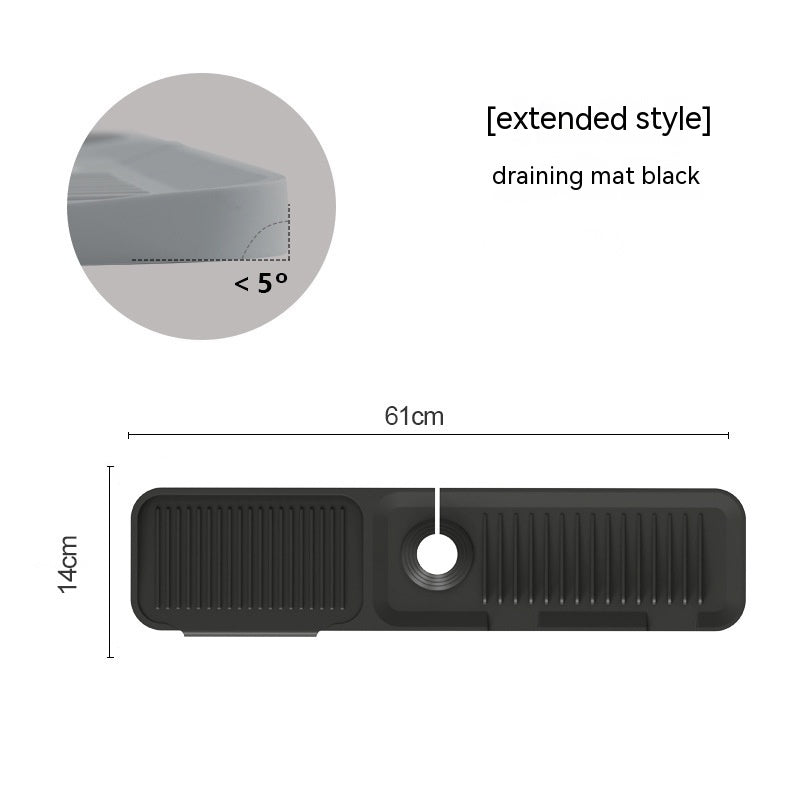 Silicone Faucet Pad Kitchen Gadgets Bathroom Mat Anti-splash Drain Pad Faucet Bottom Waterproof Thickening GND Products