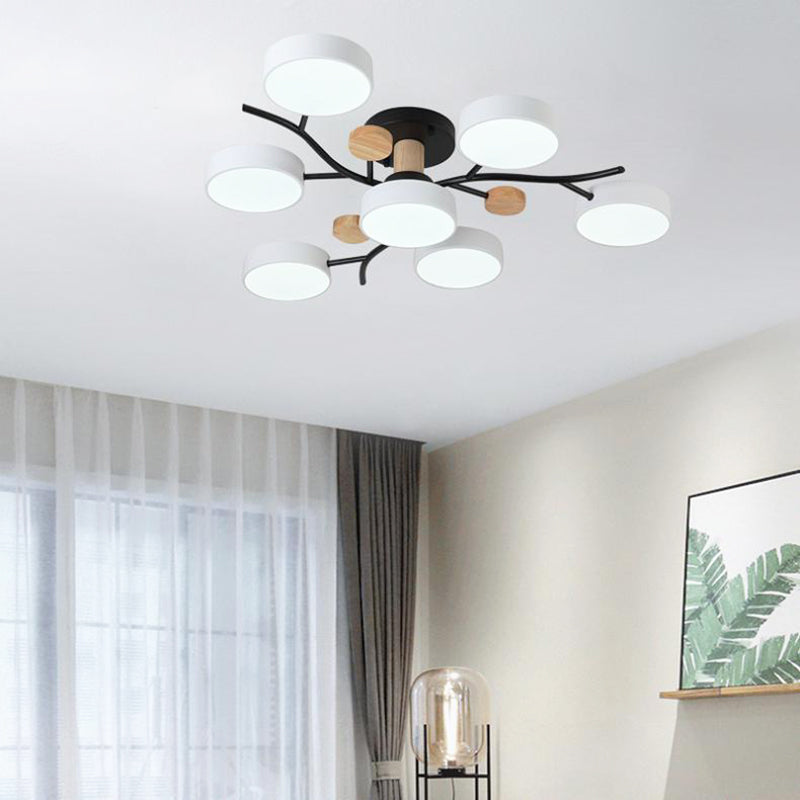 Nordic Simple Log Macaron Living Room LED Ceiling Light GND Products