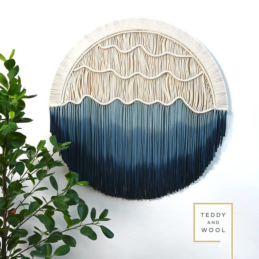 Nordic Hand-dyed Woven Round Tapestry Saor Style