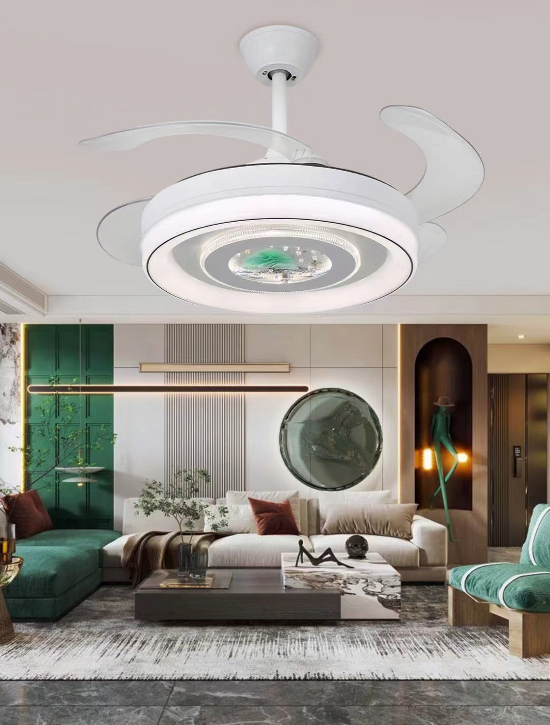 Nordic Ceiling Simple Household Invisible Fan Light GND Products
