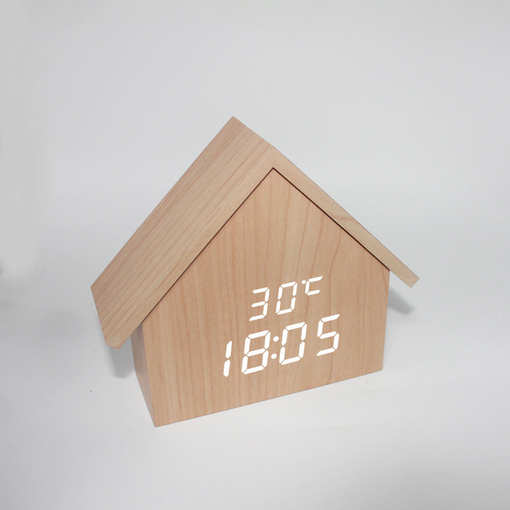INS New House Clock Wood Clock Solid Wood