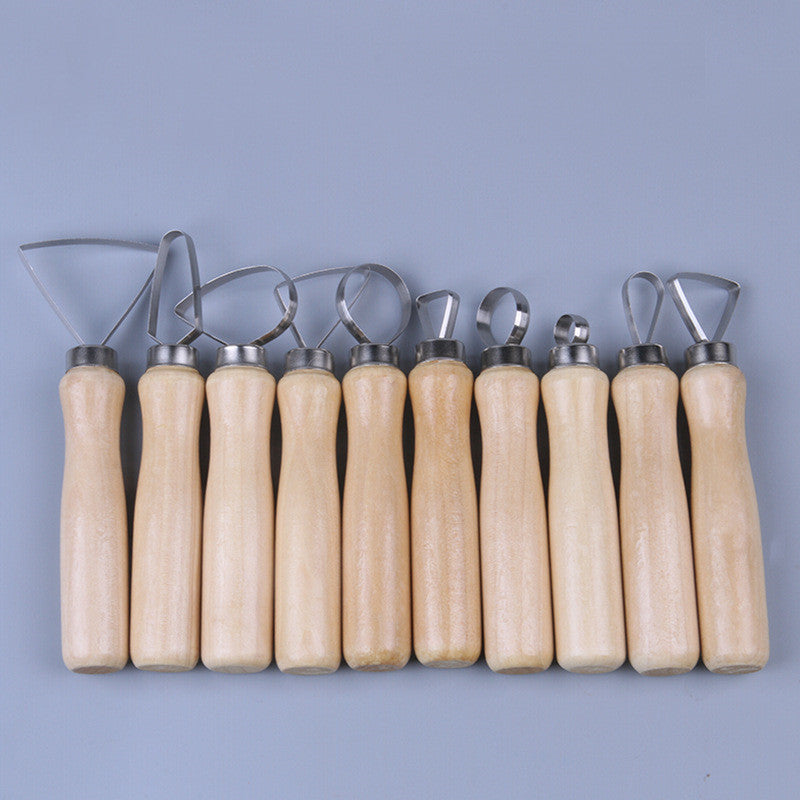 A 10-piece Set Of Fine Art Pottery Big-end Knife GND Products