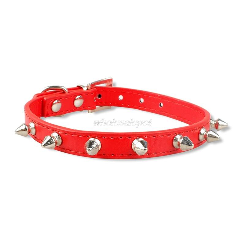Cute Rivets Studded Dog Collar Puppy Cat Cyan Ganymede