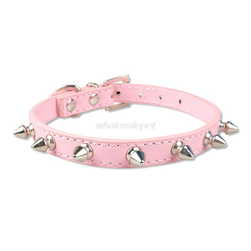 Cute Rivets Studded Dog Collar Puppy Cat Cyan Ganymede