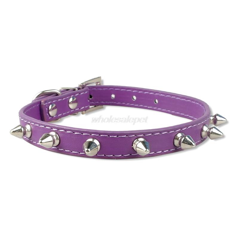 Cute Rivets Studded Dog Collar Puppy Cat Cyan Ganymede