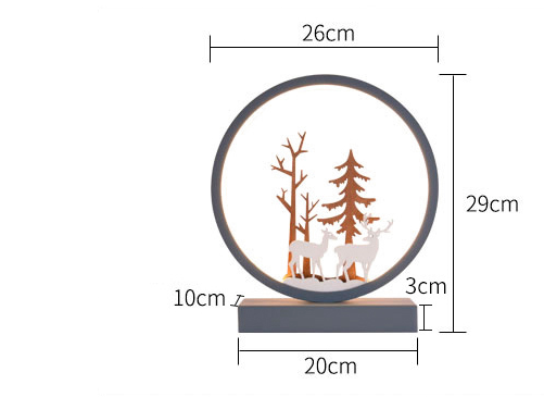 Deer in the Forest led desk lamp