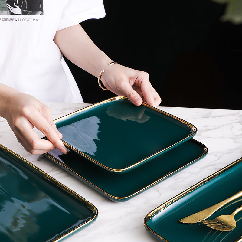 Square Decorative Ceramic Tableware