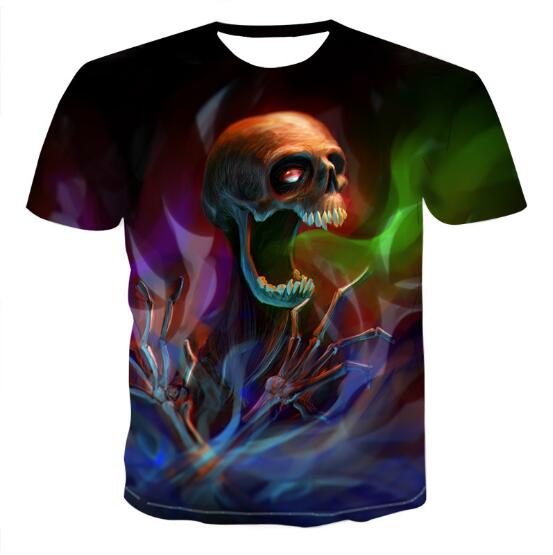 Mens Skull T shirts 3D t- shirts Saor Style