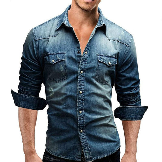Men Shirt Brand Male Long Sleeve Shirts Casual Solid Slim Fit Saor Style
