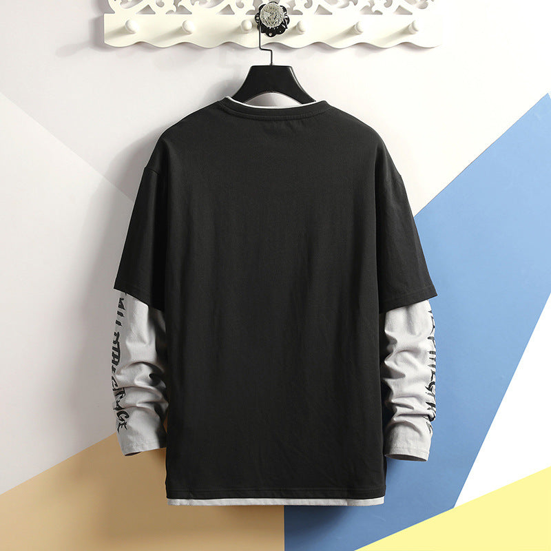 Fake two printed round collar T-shirts Saor Style