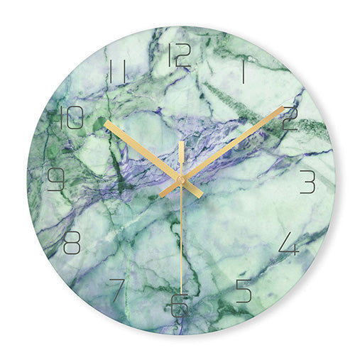 Glass Three-dimensional Marble Clock