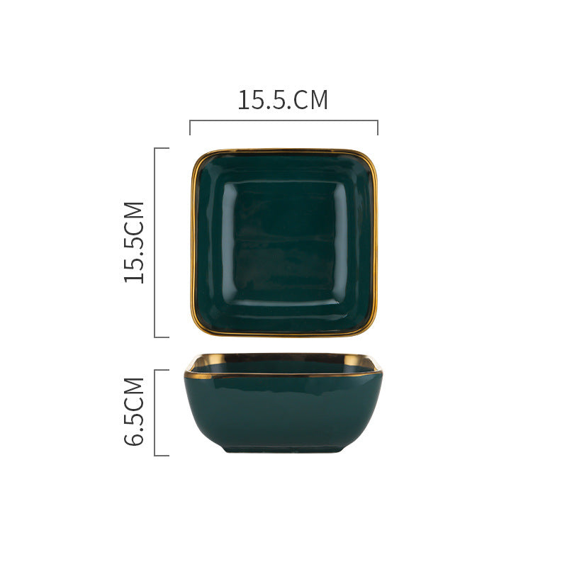 Square Decorative Ceramic Tableware