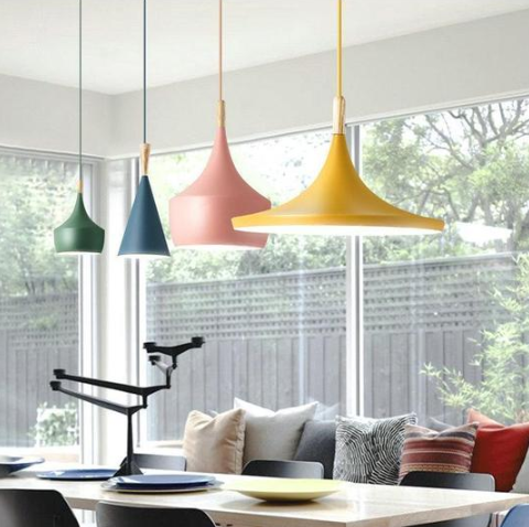 Chandelier Nordic Retro ABC Musical Instrument Lamp Aluminum Restaurant Chandelier Bar Table Lamp Three Head Cafe Hotel Engineering Light GND Products
