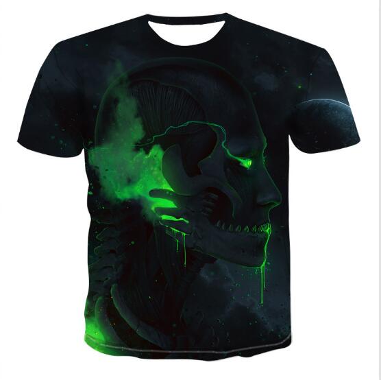 Mens Skull T shirts 3D t- shirts Saor Style