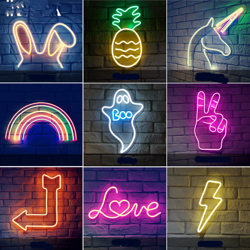 Led Flexible Billboards With Luminous Characters And Neon Signs Saor Style