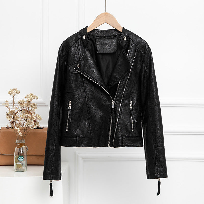 Women's leather short jacket Saor Style
