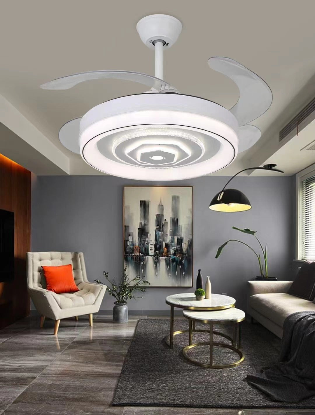 Nordic Ceiling Simple Household Invisible Fan Light GND Products