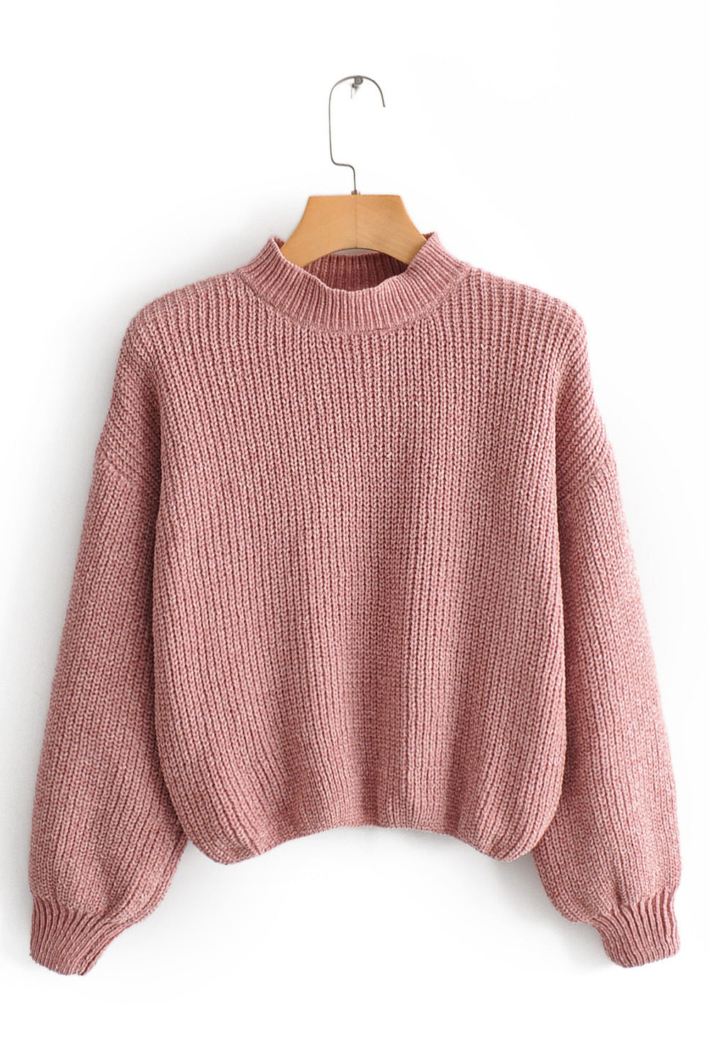 Cropped knitted sweater