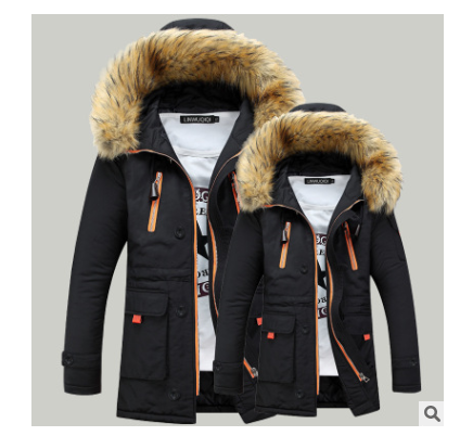 Long thick coat with super large fur collar